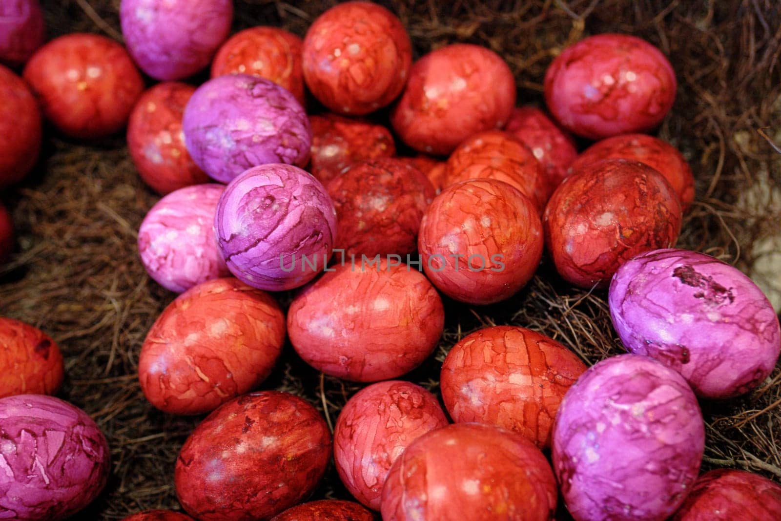 Pink Red Easter Eggs