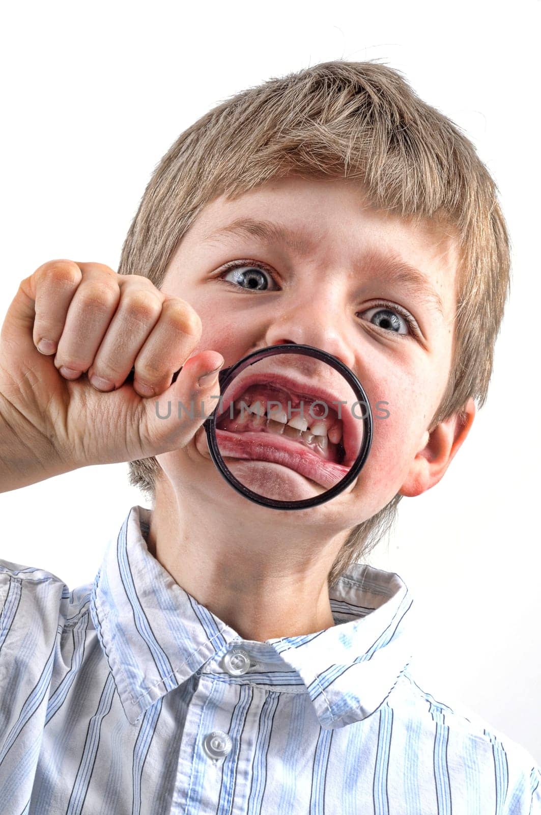 Showing teeth