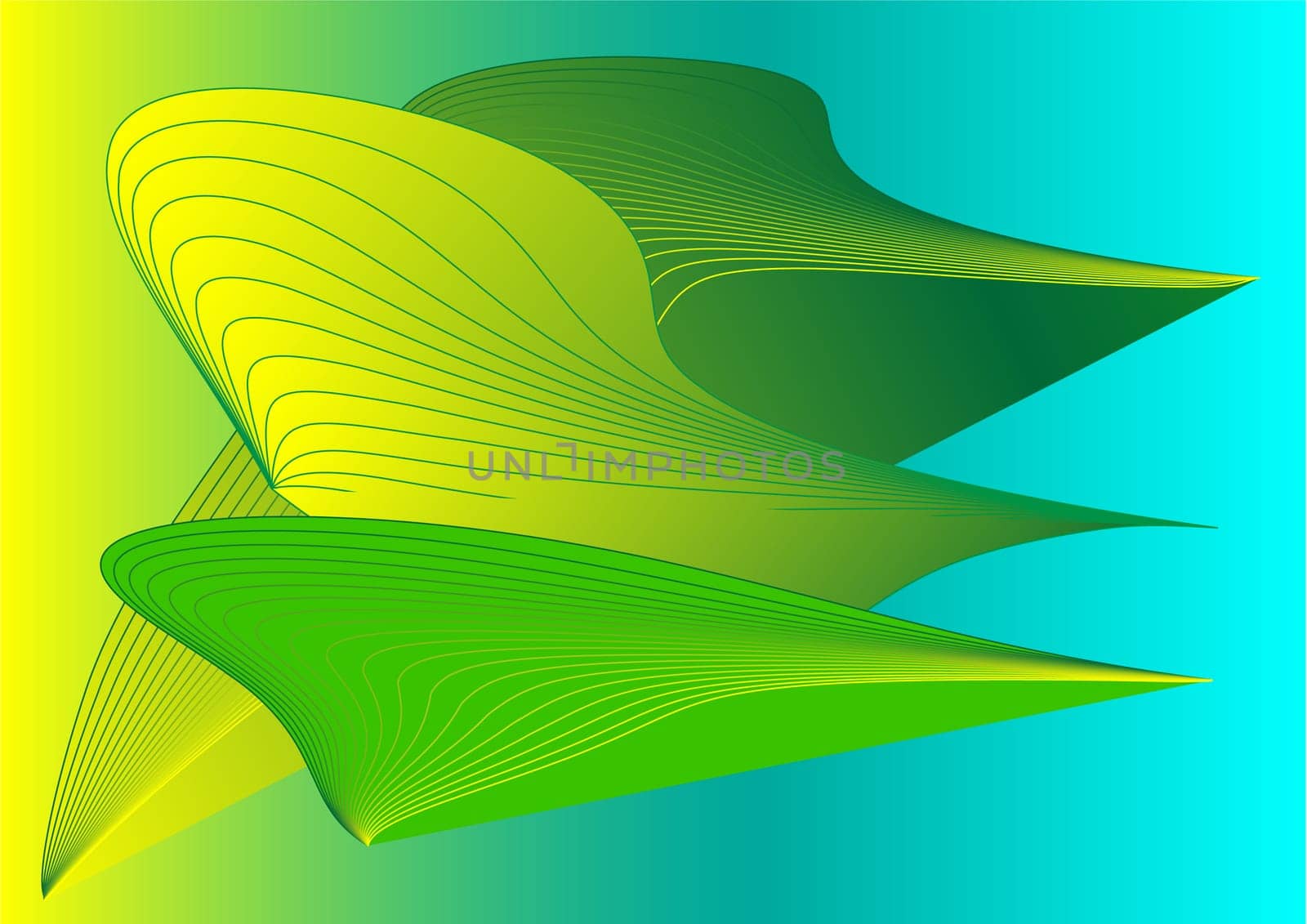 Wing Waves Abstract Shape