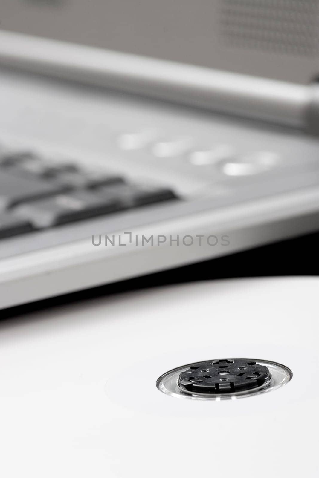 Open laptop CD-ROM drive