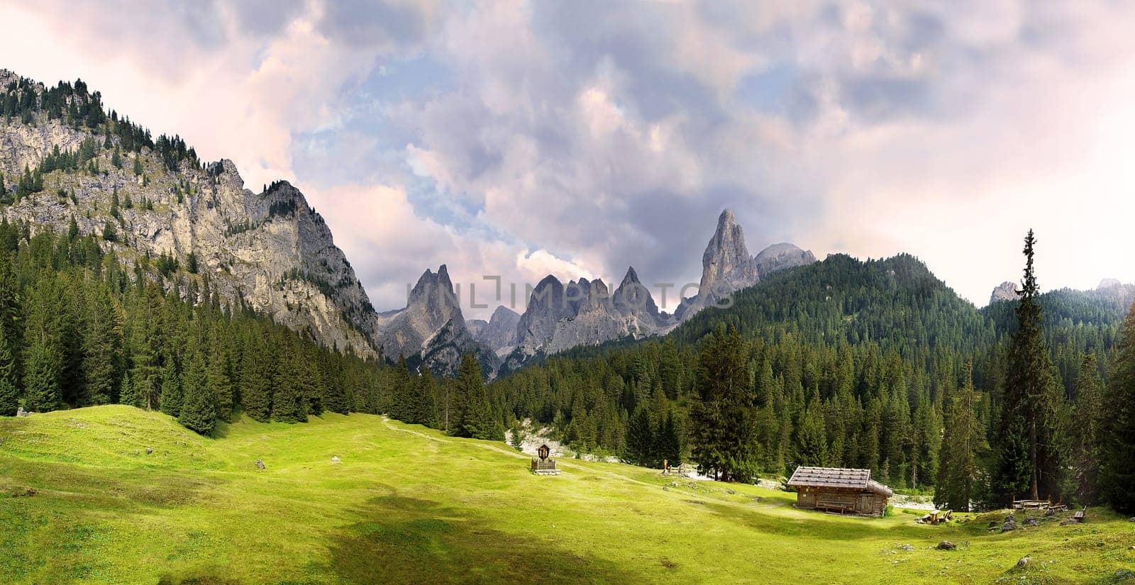 Tschamin Valley in the evening