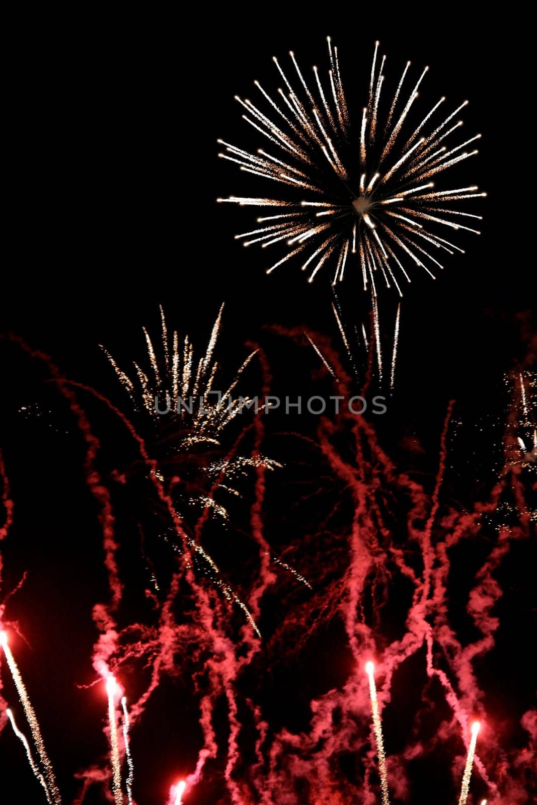 Red fireworks