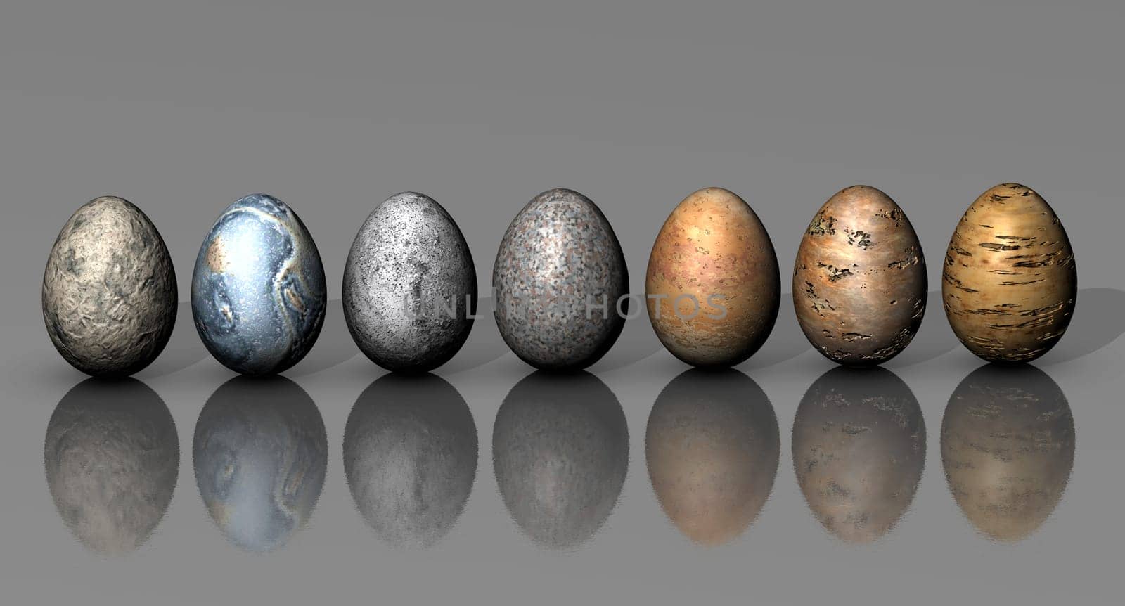 Egg,Stone,Marble,Granite,Row,Easter