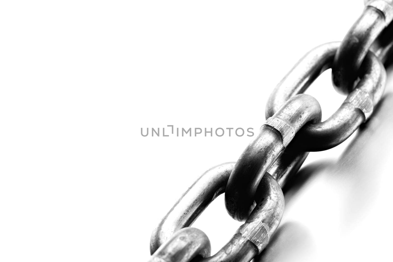 Chain - heavy industrial on white