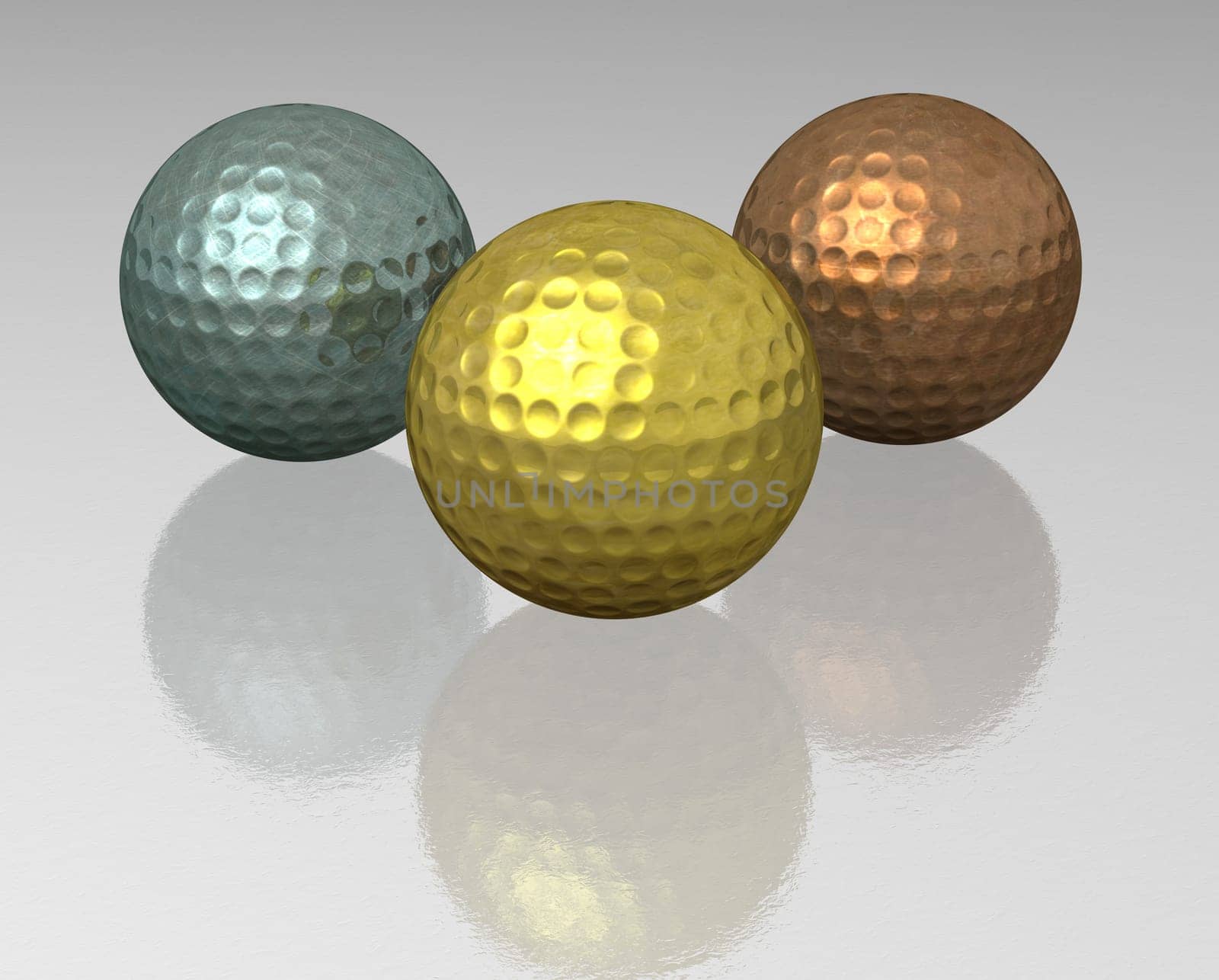 Metallic Golf Balls
