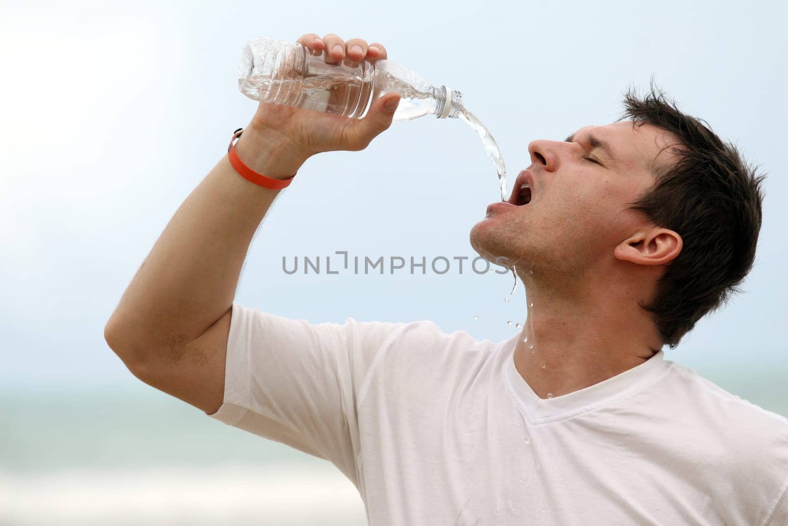 Man drinking water