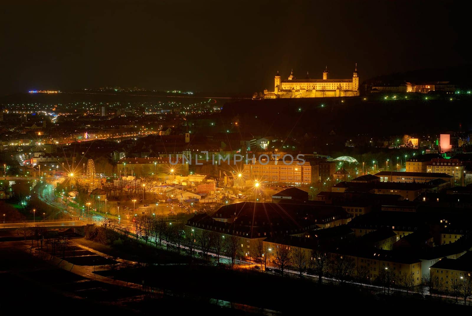 Würzburg at night