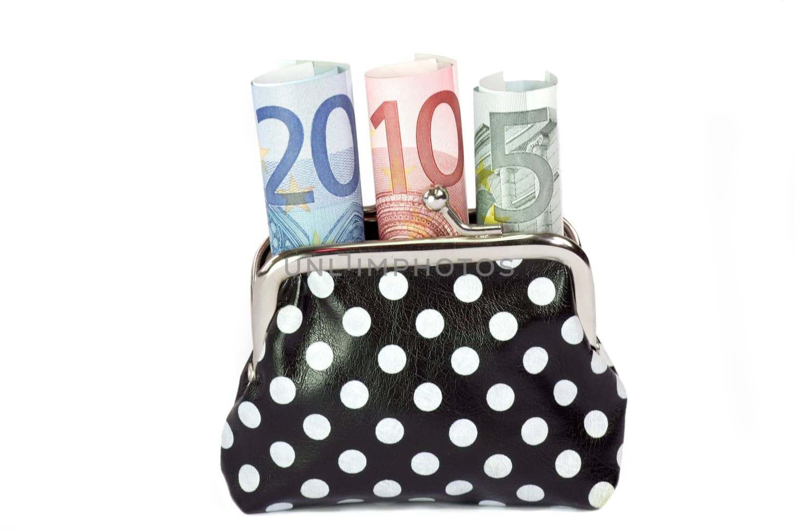 Wallet with euro notes
