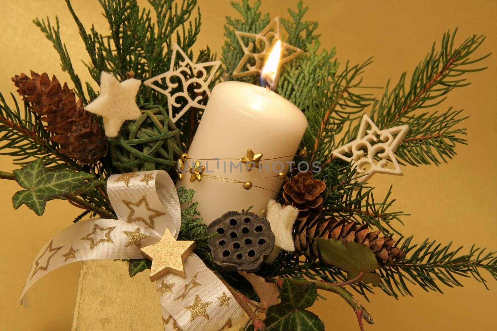 Christmas decoration in gold