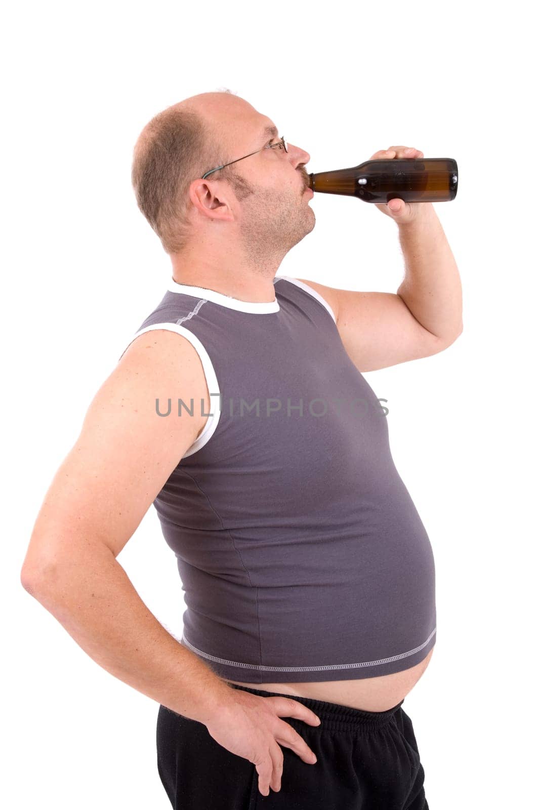 Drinking beer