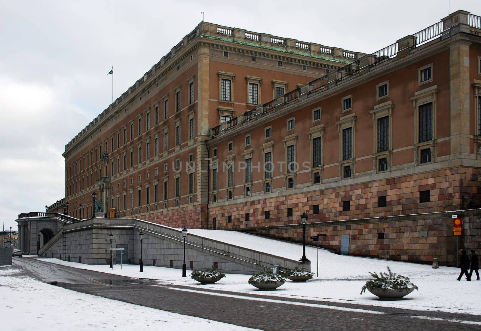 Royal castle in the snow