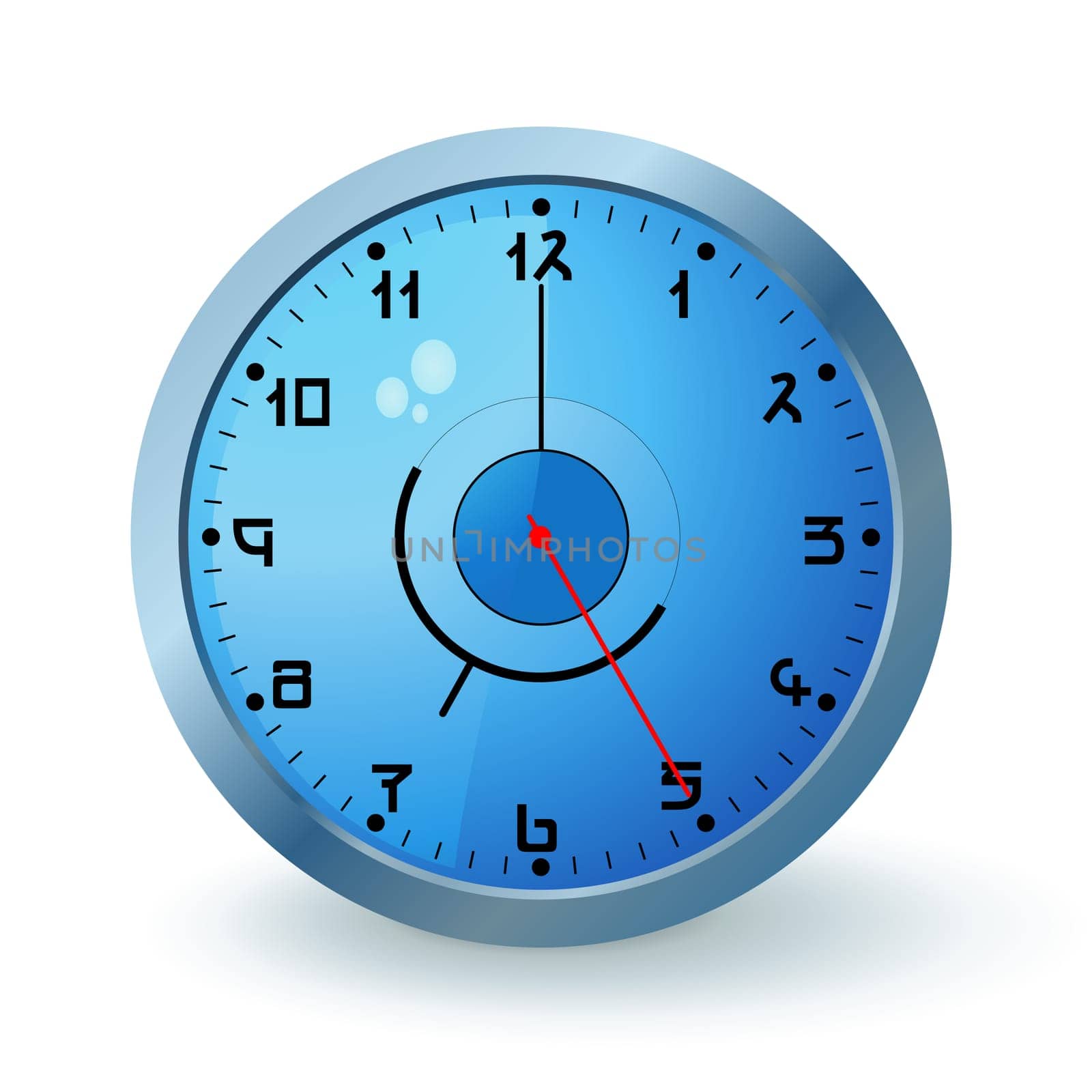Blue clock