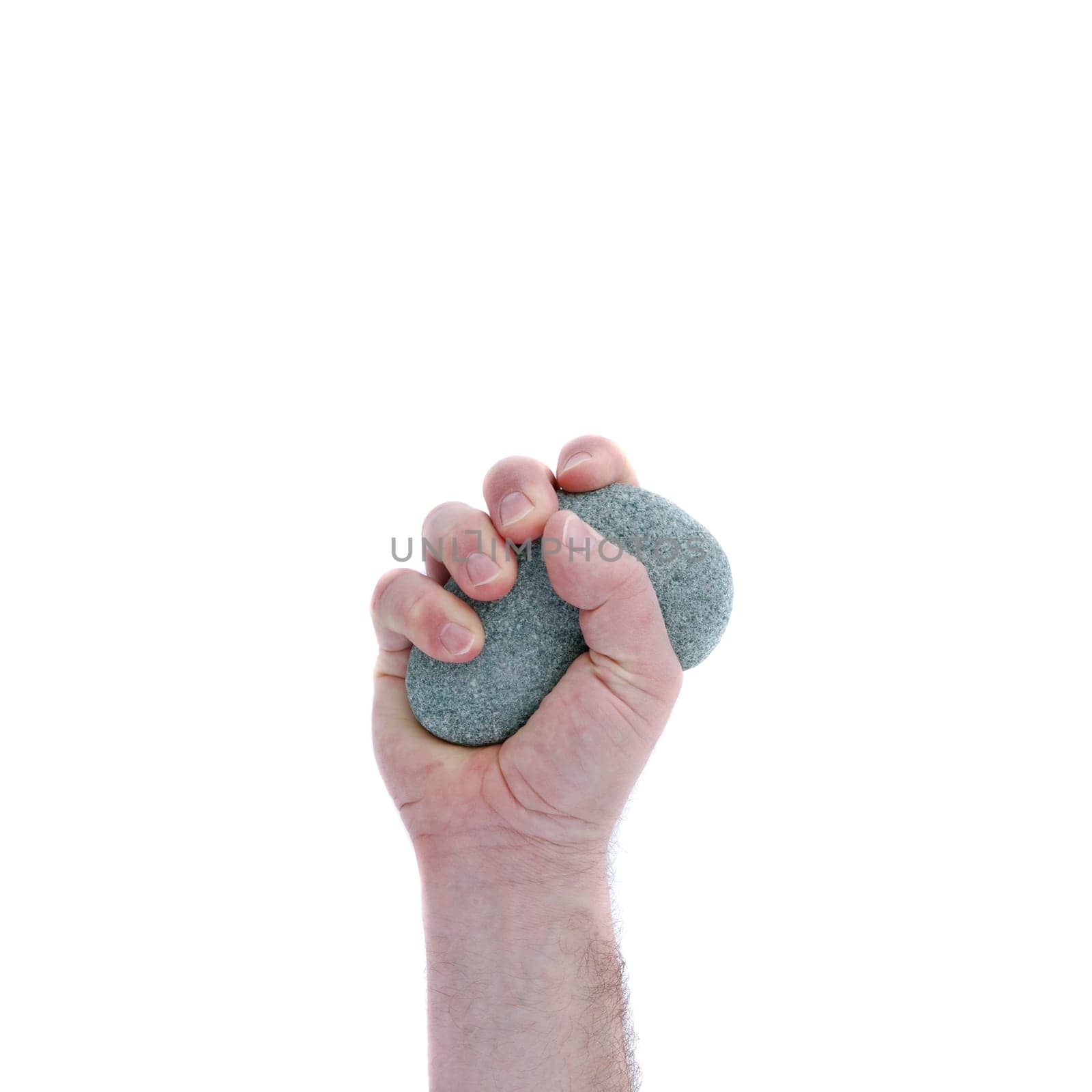 Hand Holding Stone