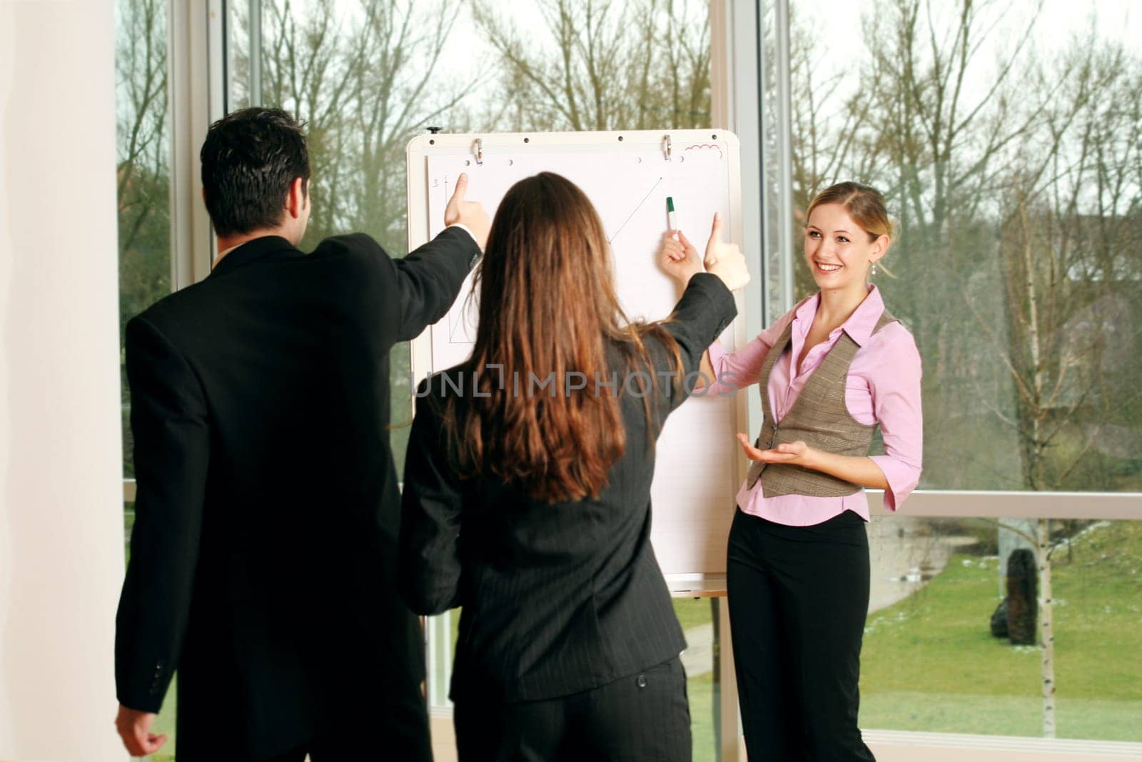 Successful Business Team Flipchart