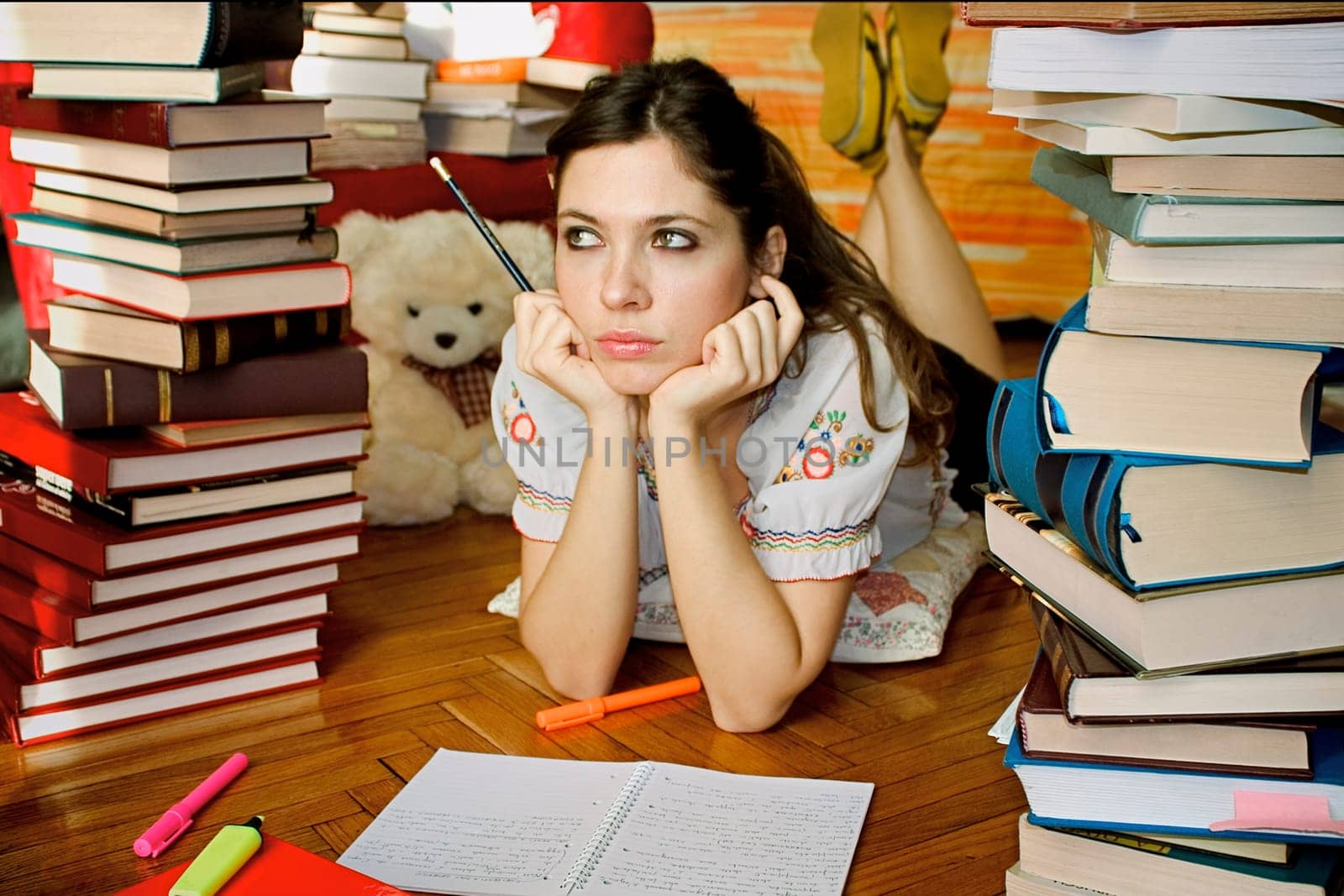 girl studying