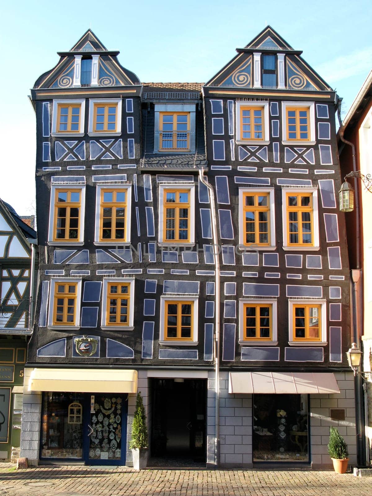 Half-timbered house on the market square of Idstein