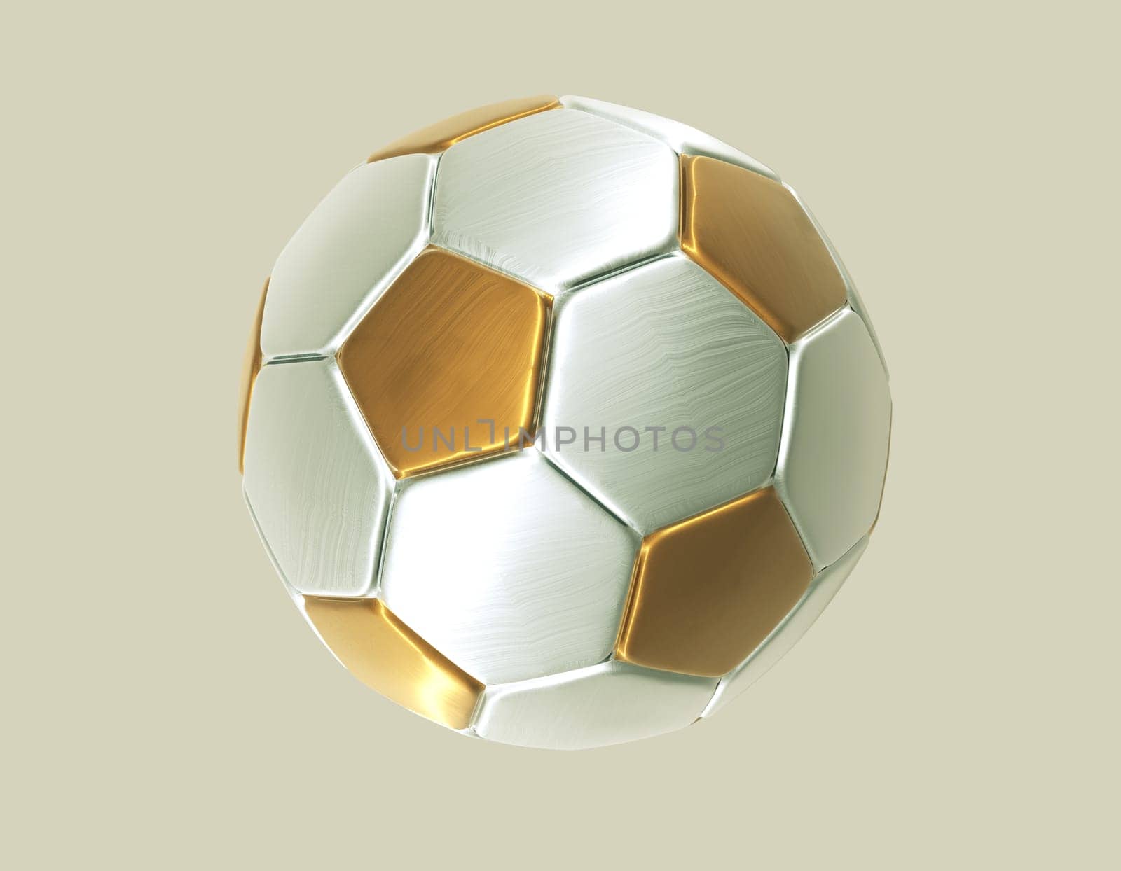 metallic soccer ball