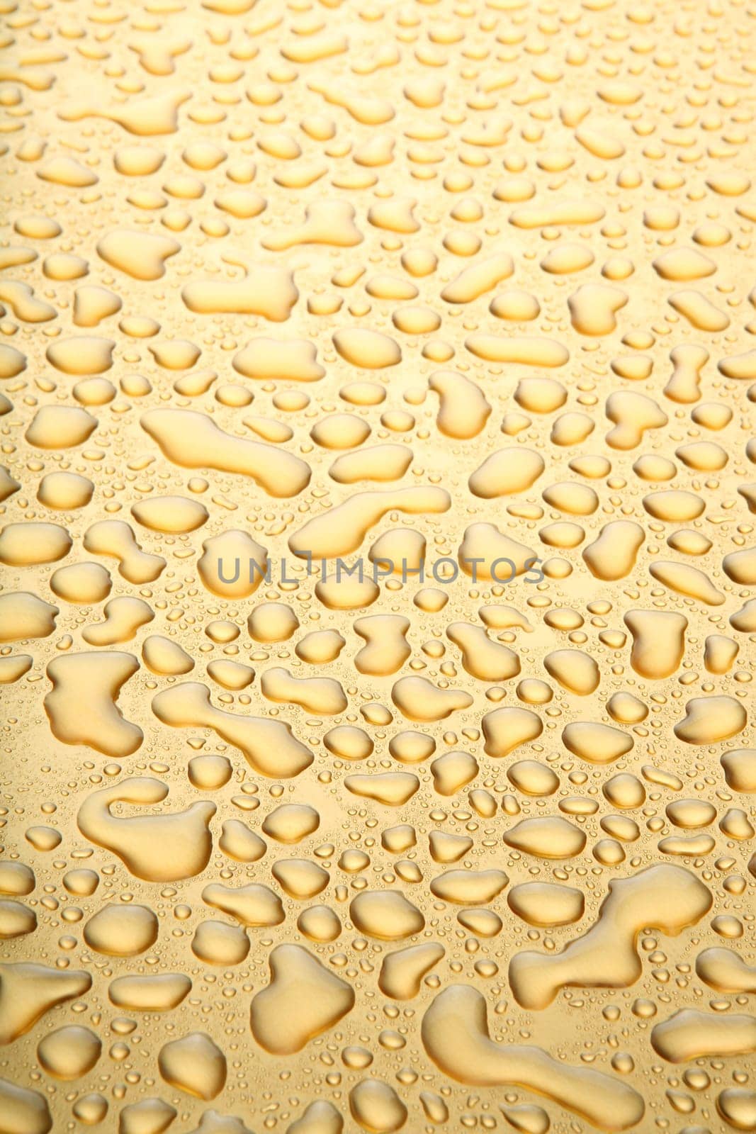 water droplets gold background