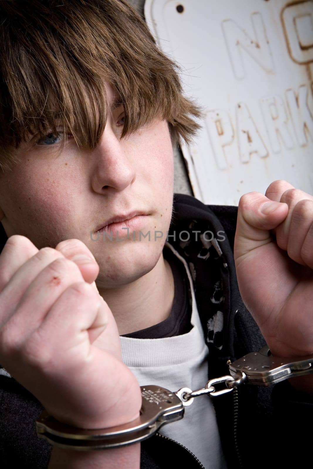 teen in handcuffs - crime