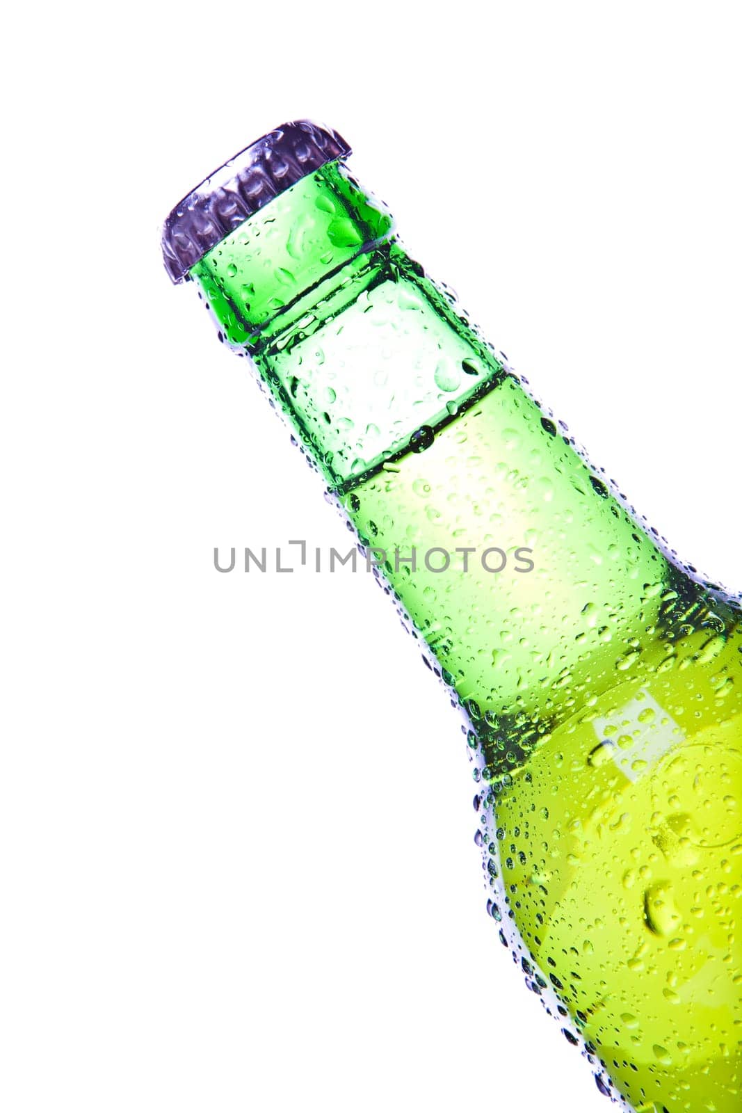 green bottle isolated