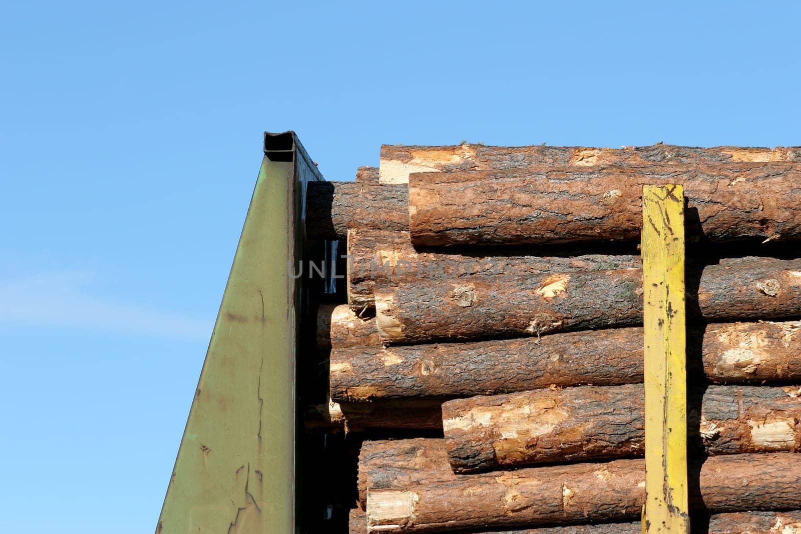 lumber on train