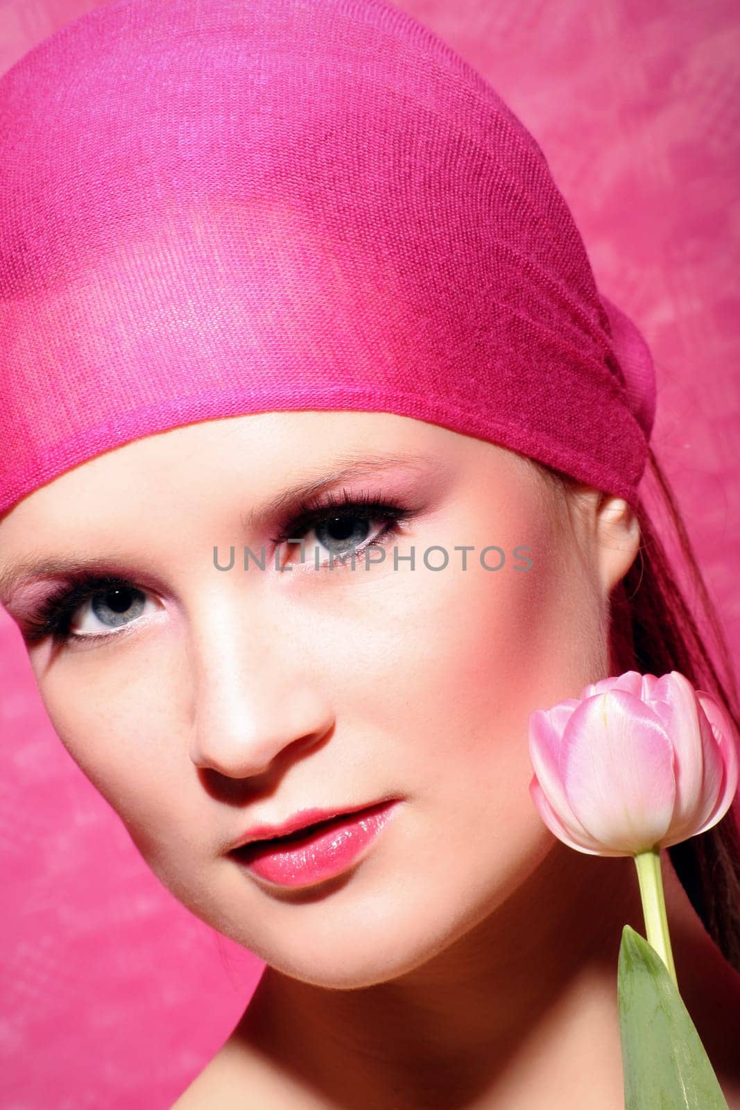 Beauty Portrait with Flower