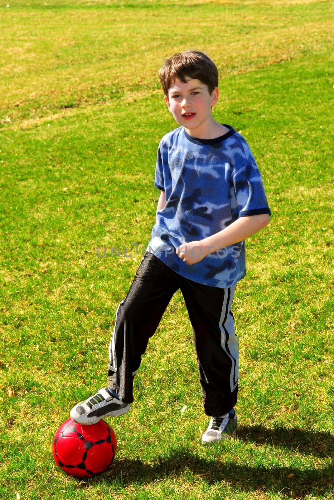 Boy with soccer ball