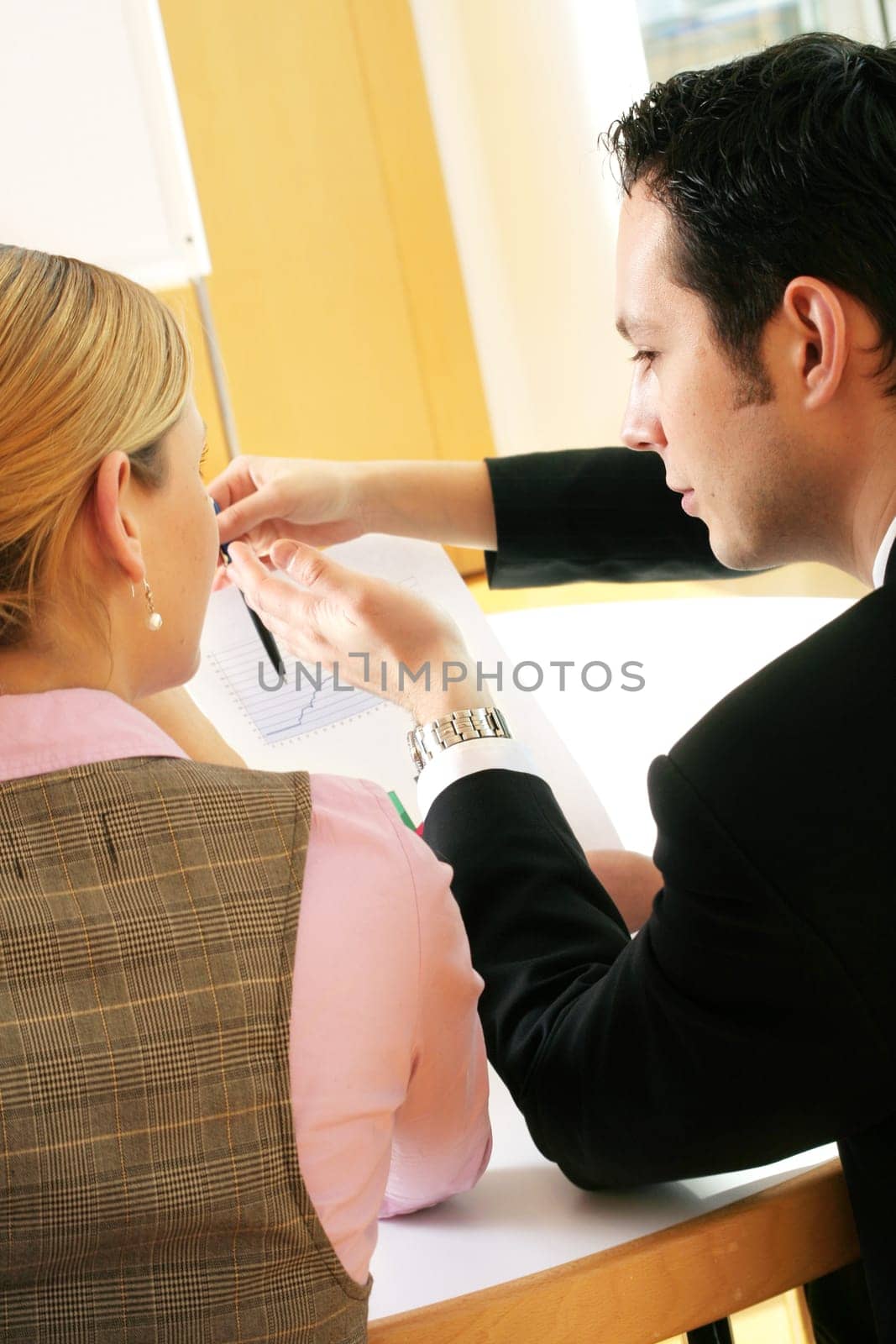 Business people at a meeting