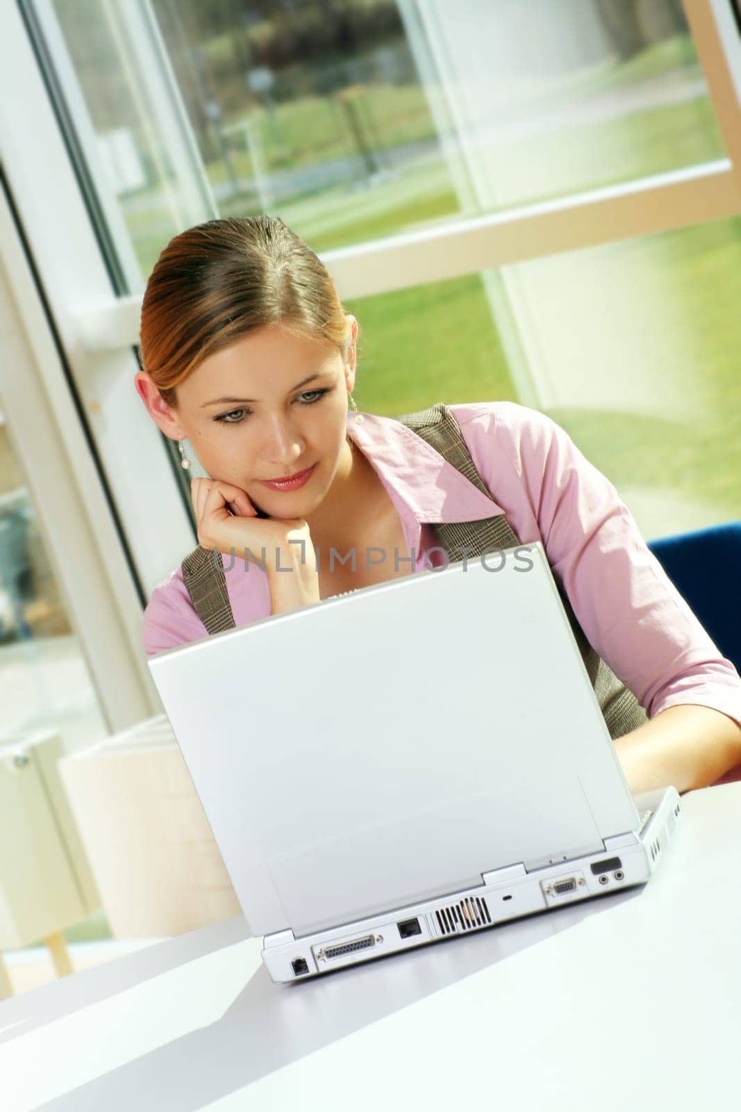 Businesswoman on computer