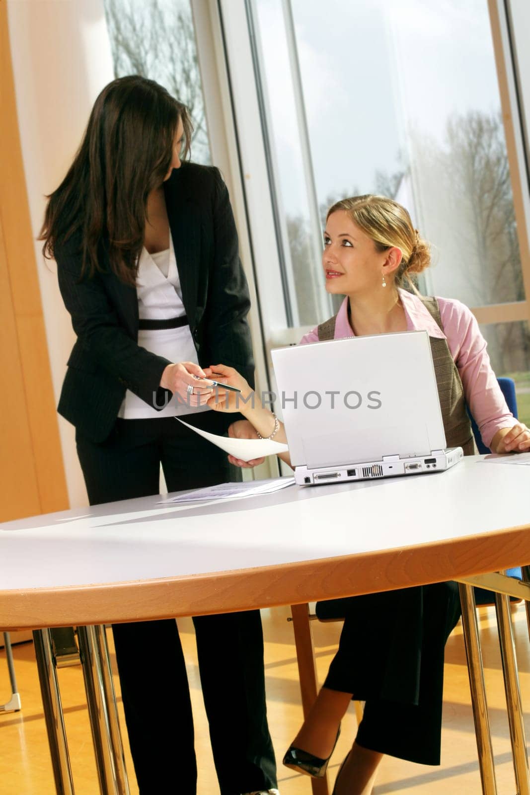 Business people at a meeting