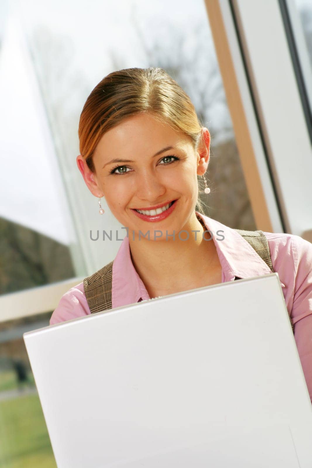 Businesswoman on computer