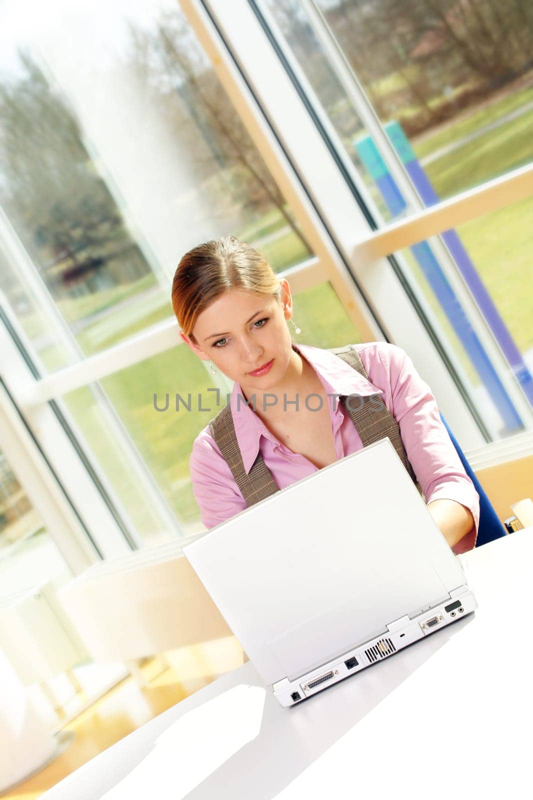 Businesswoman on computer