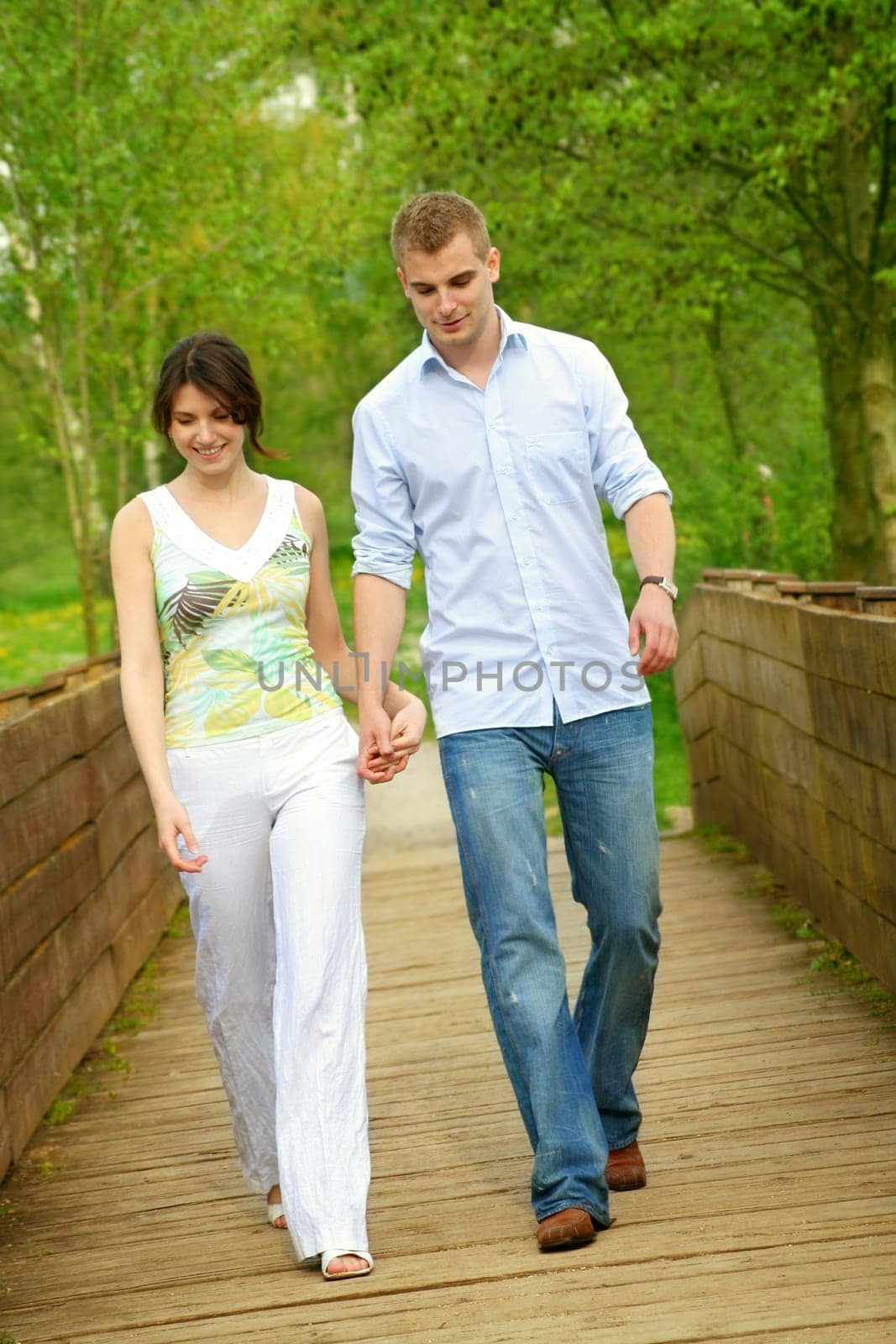 Happy couple in the park
