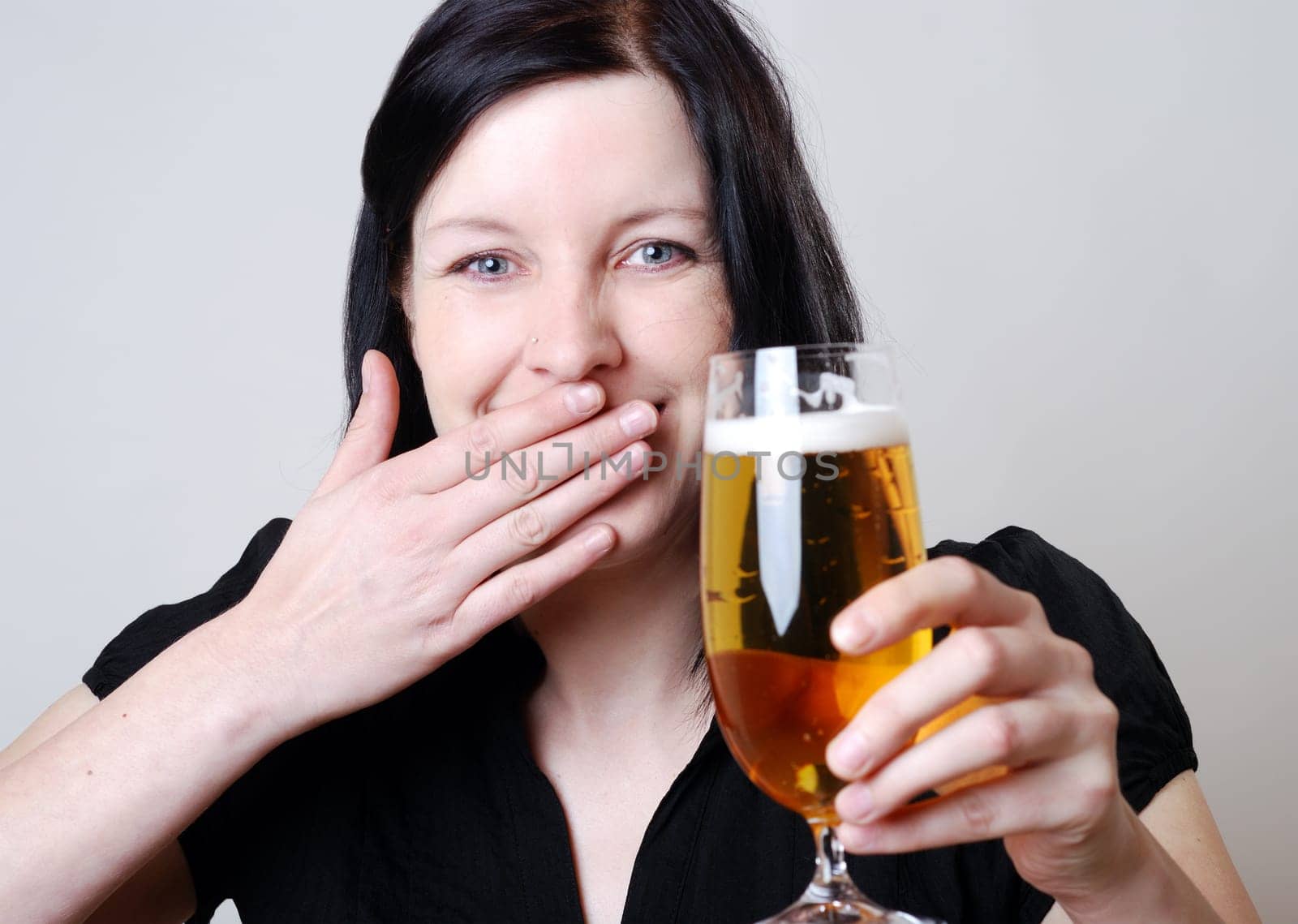 Woman with beer