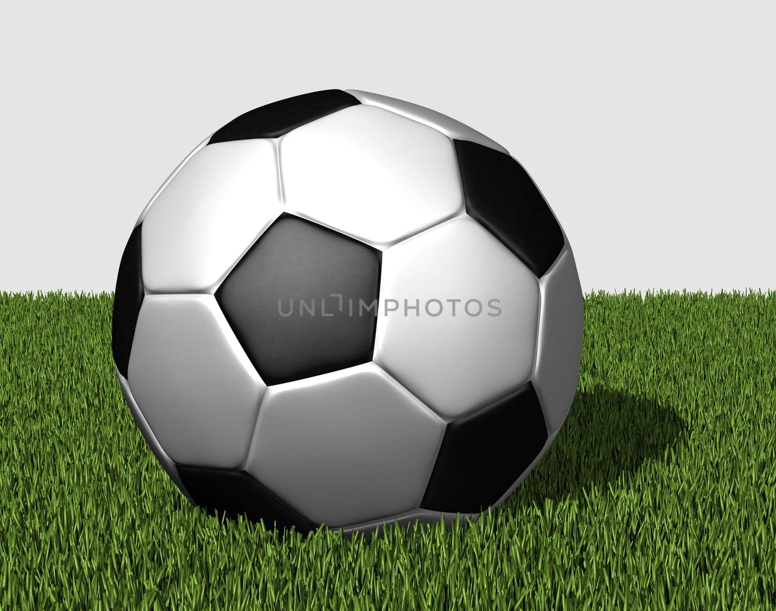 Soccer ball on grass