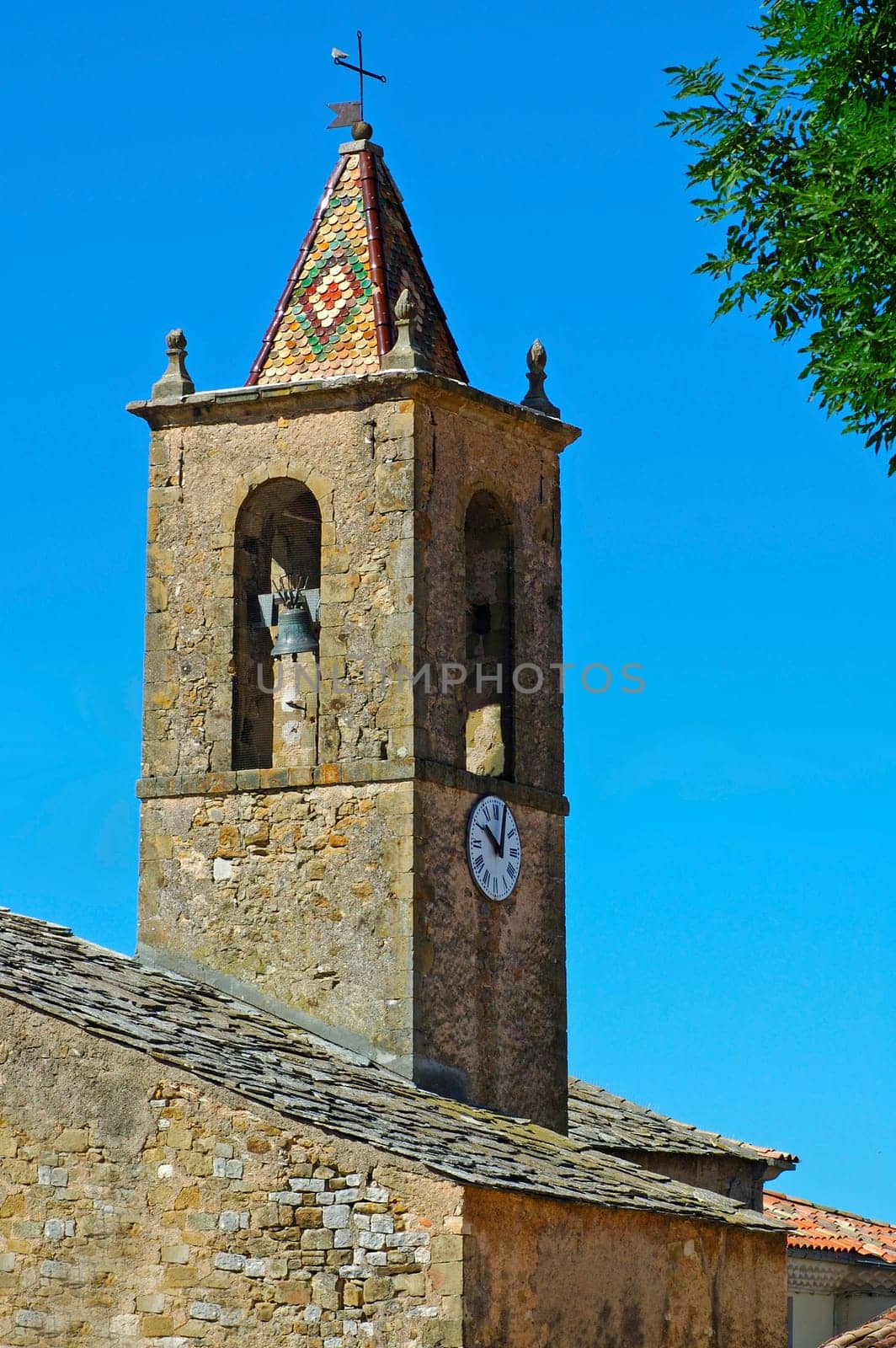 Bell Tower,Church of Notre-Dame et Saint-Martin,Cruis,France