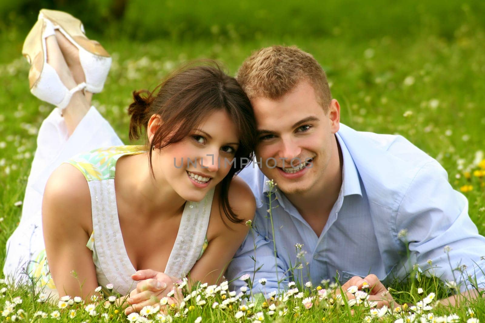 Happy laughing couple