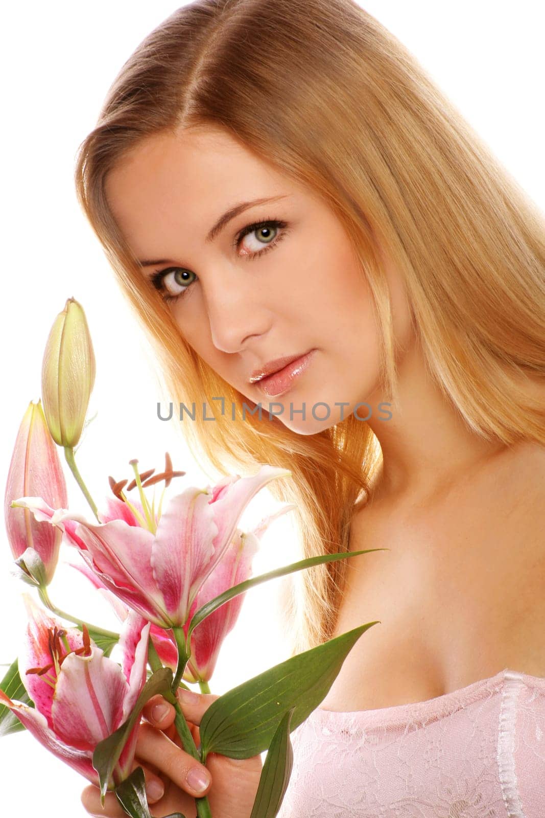 Beauty Portrait with Flower