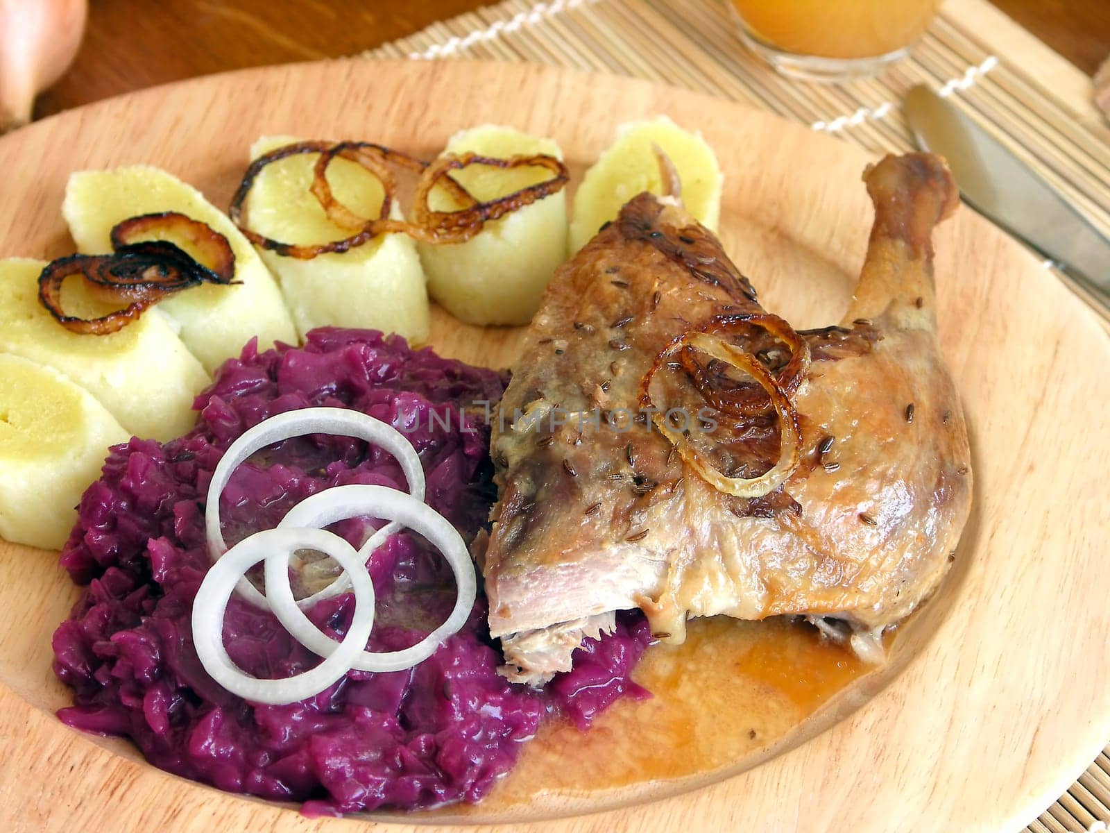 Czech food - roast duck