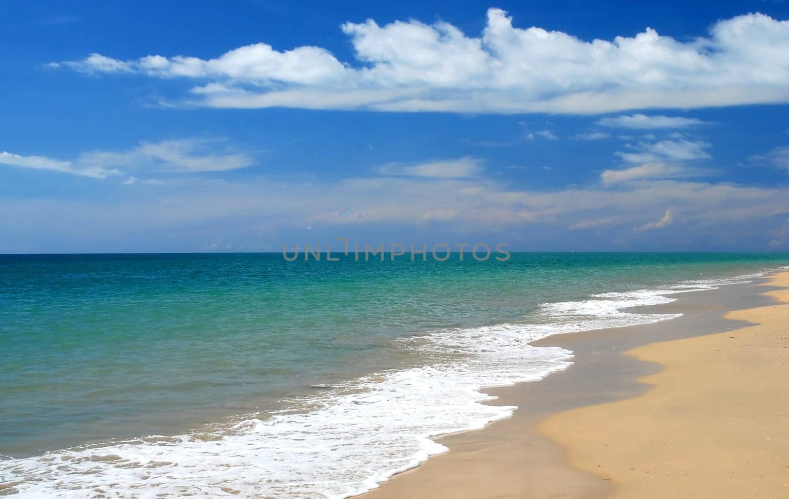 whitewash on tropical caribbean beach