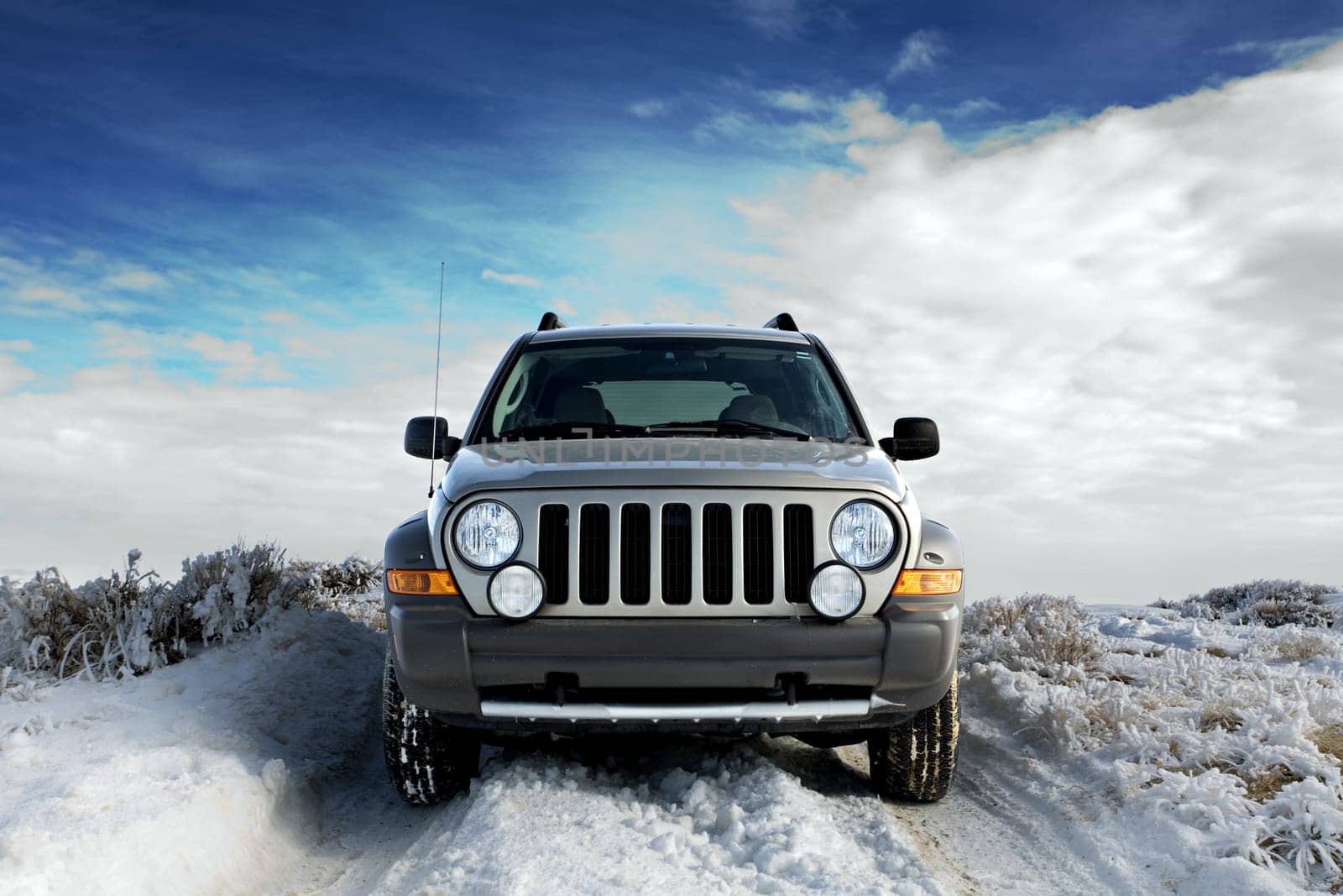jeep on snow