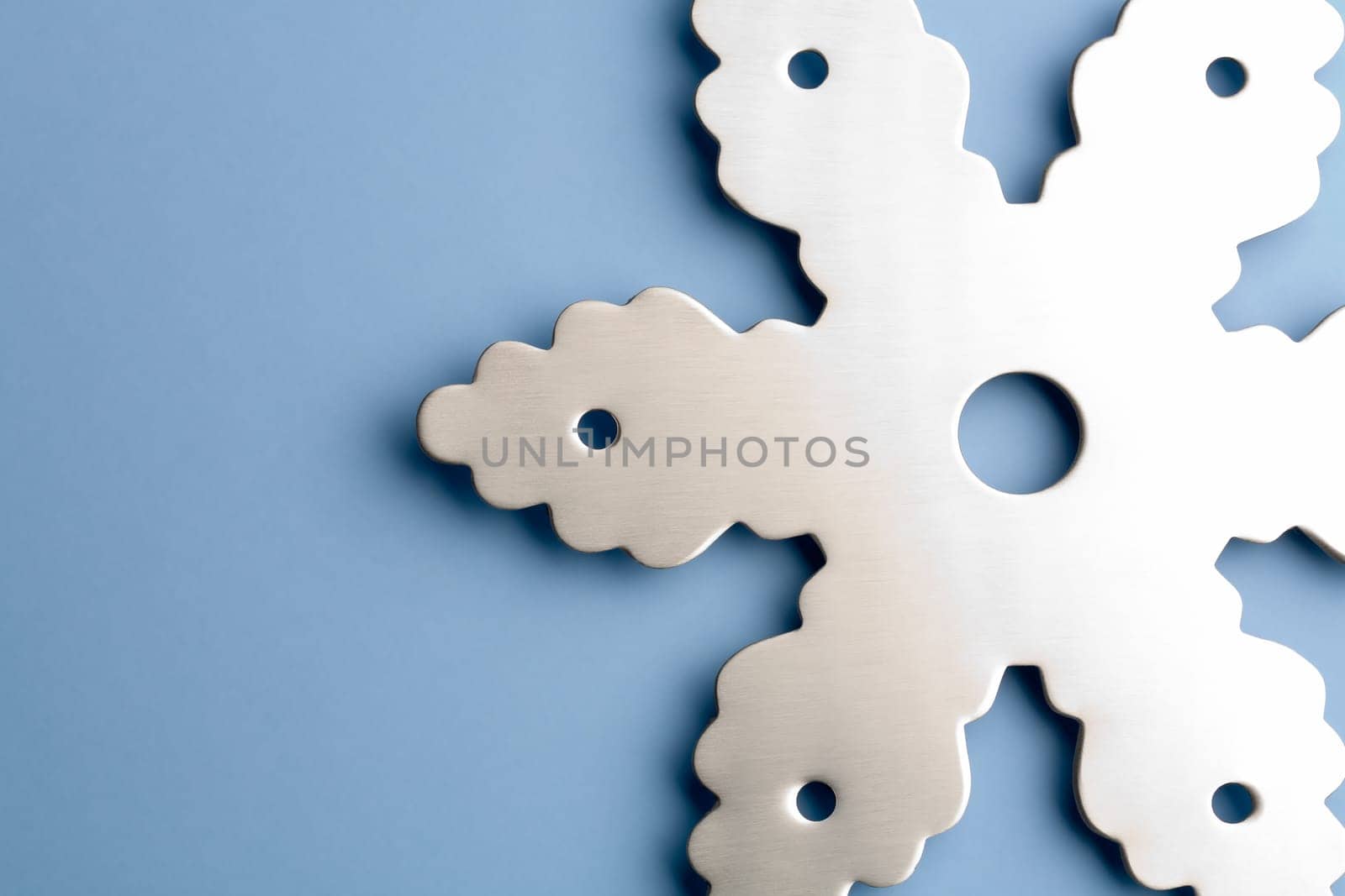 snowflake on blue