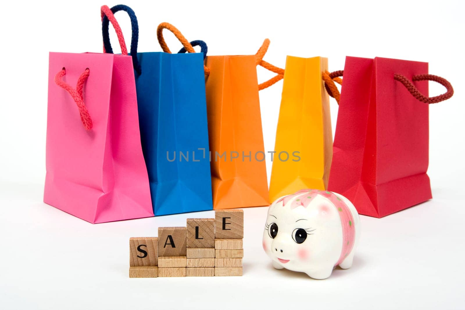 colorful paper bags for shopping