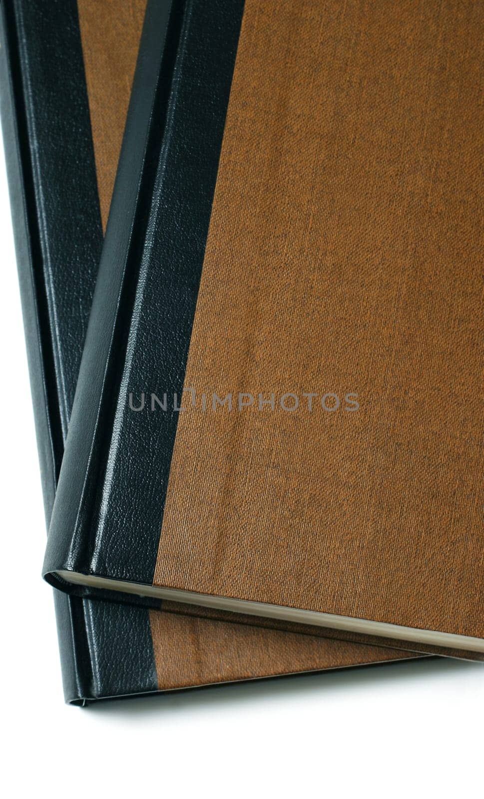 Close-up of beautifully bound books
