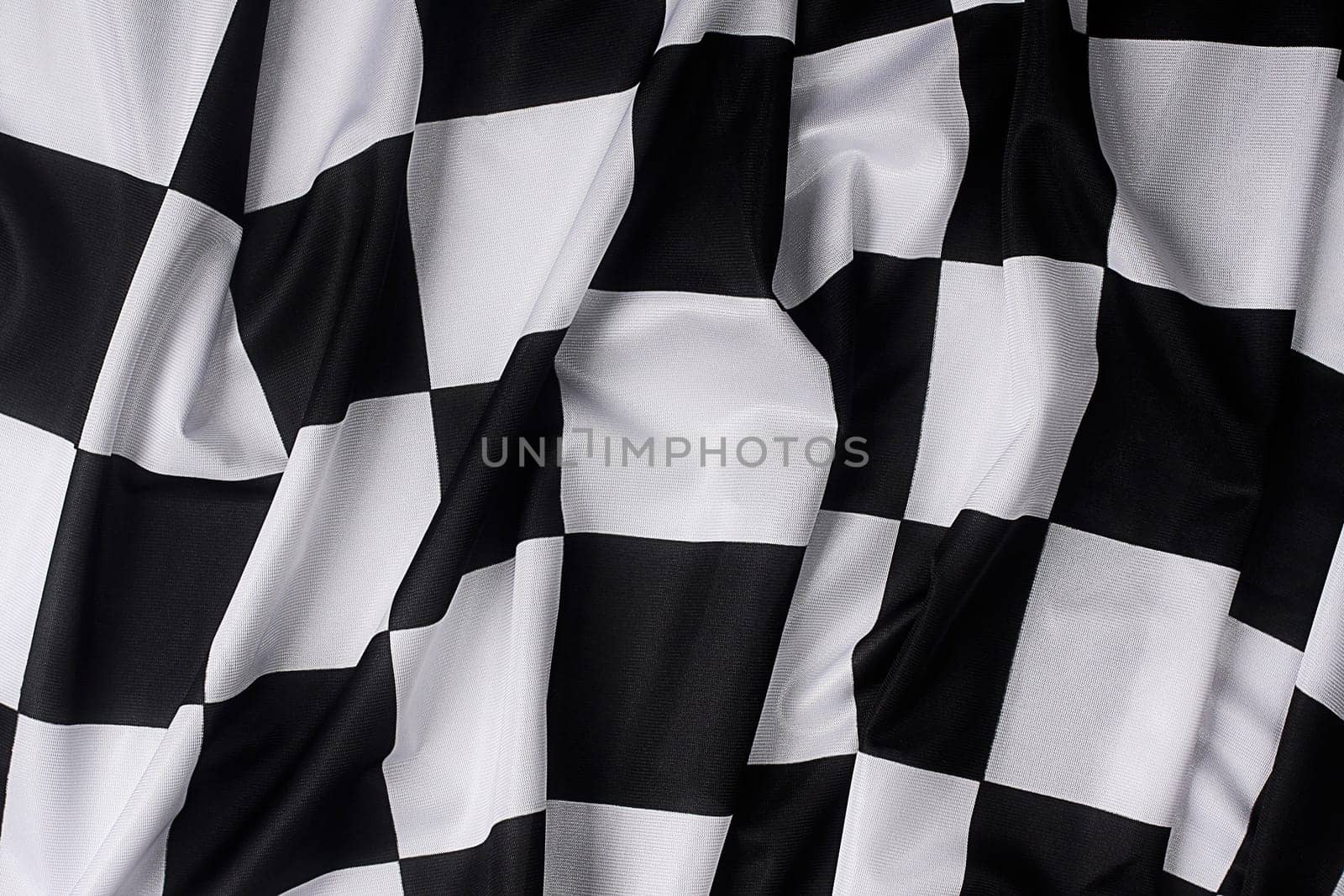 Real waving checkered flag