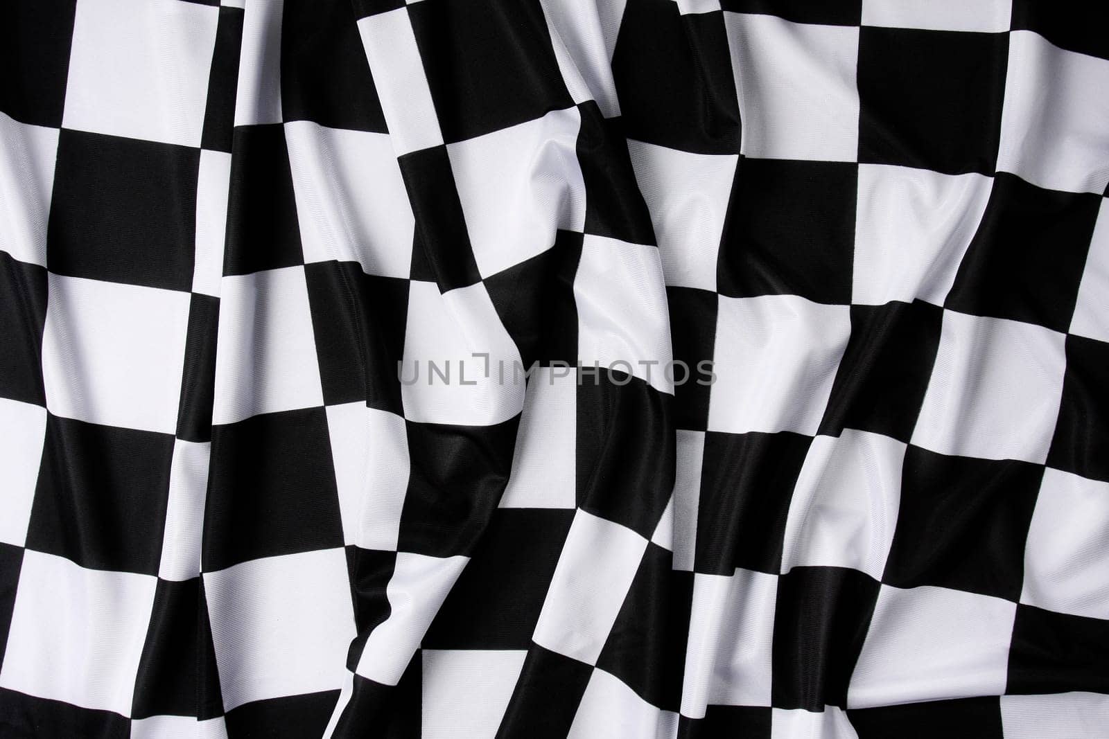 Real waving checkered flag