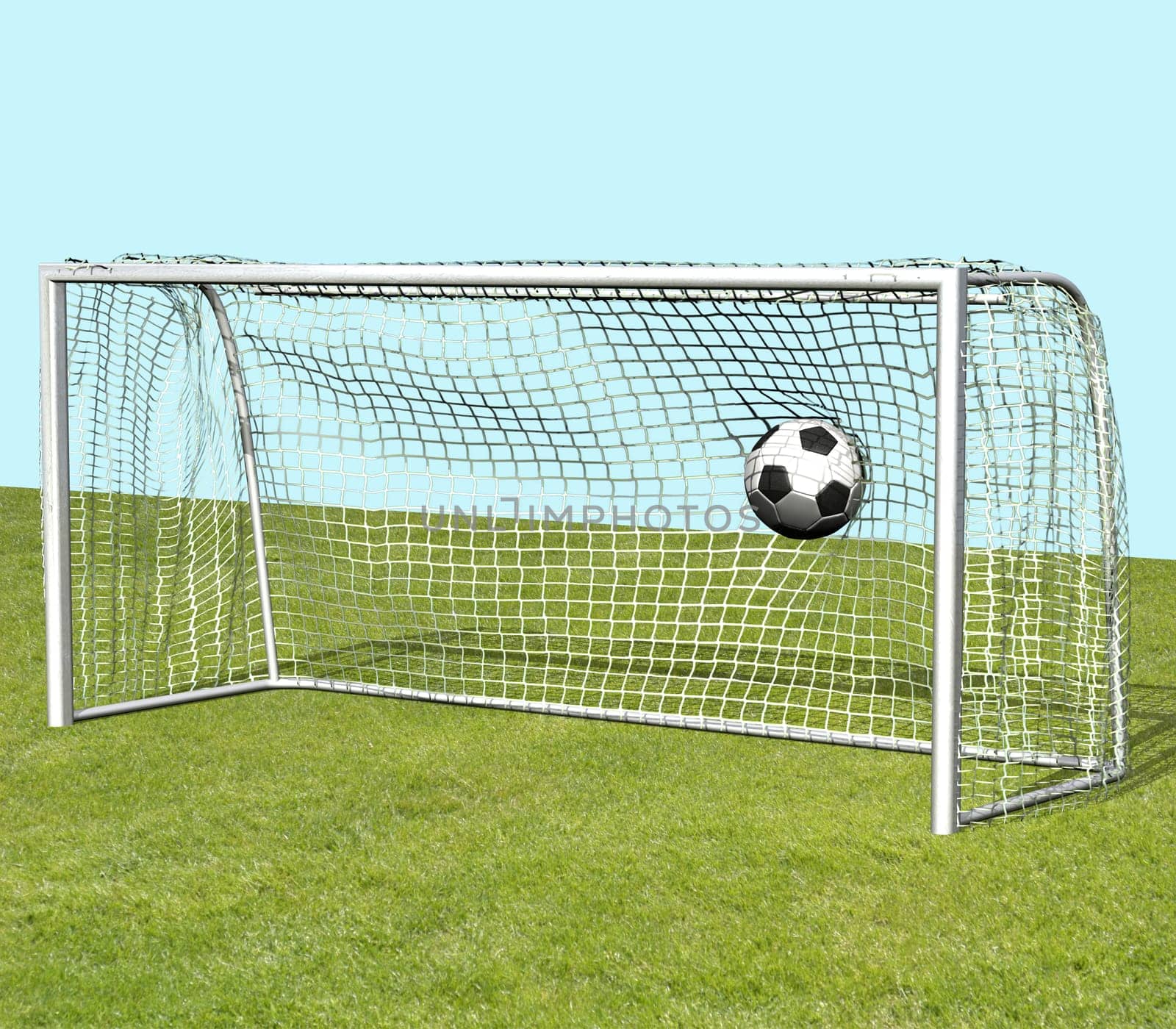 Soccer in goal