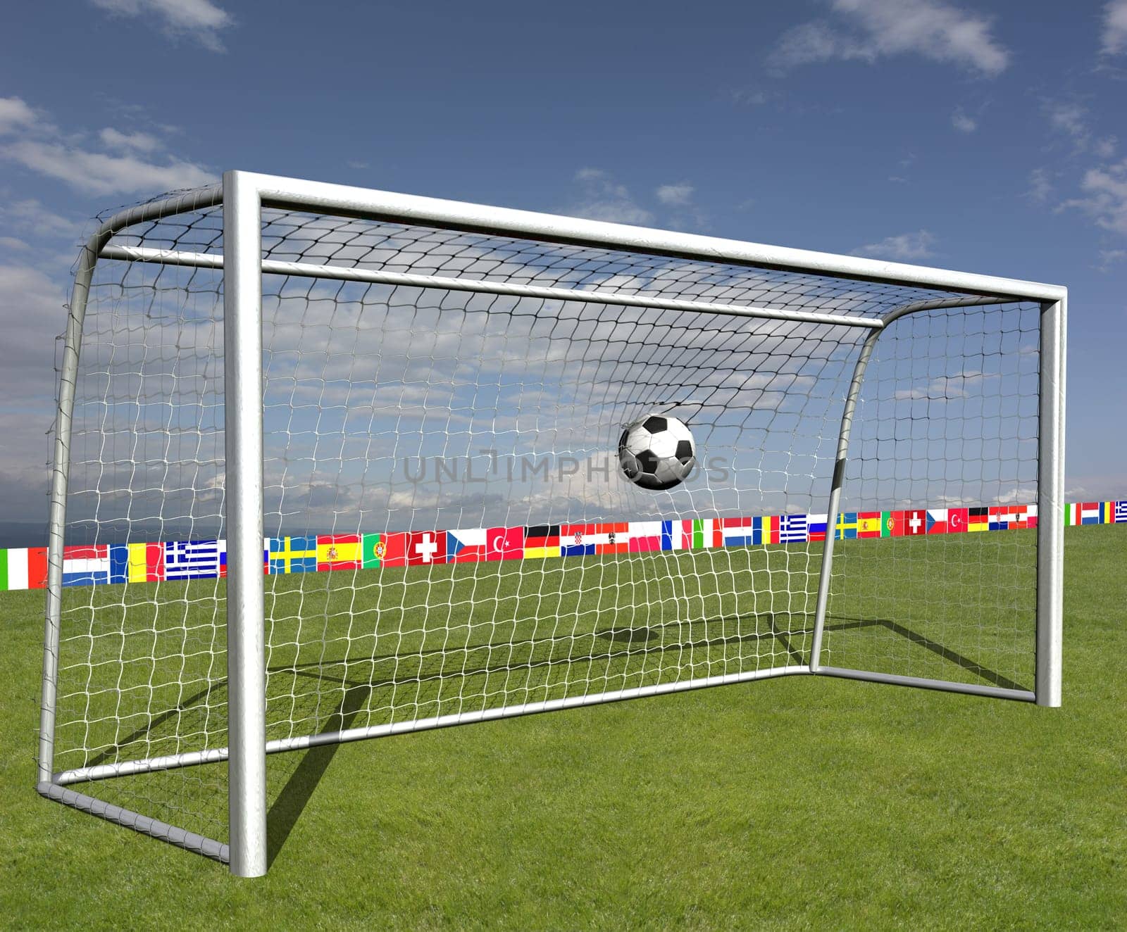 Soccer in goal