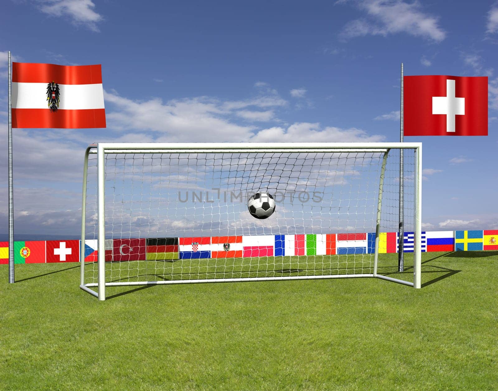 Soccer in goal