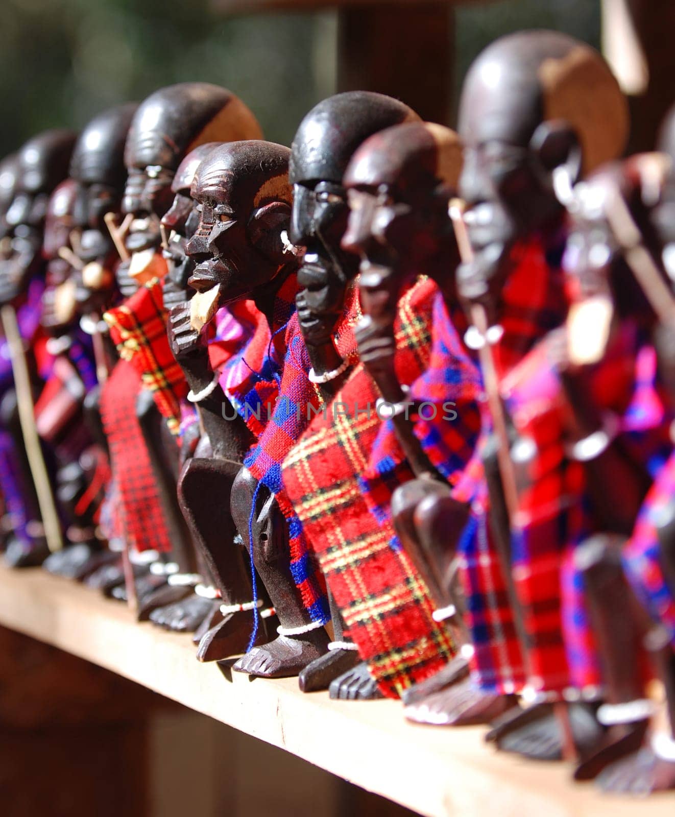 Maasai figurines at local market